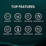 Hisense KitchenFit 5i Series WD5I1245BWR, 12kg/ 8kg Washer Dryer, D Rated in White