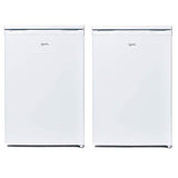 Freestanding Under Counter Fridge Freezer Set 136L 91L 55cm Inox