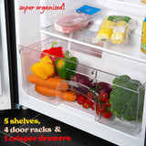 Freestanding Larder Fridge 242L 55cm 143cm Black