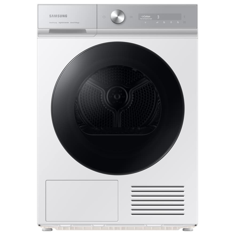 Samsung Series 8 DV90BB9445GHS1 with Optimal Dry 9kg Heat Pump Tumble Dryer White