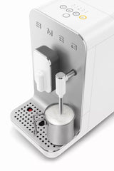 Smeg BCC12WHMUK Retro Bean to Cup Espresso Coffee Machine Matt White
